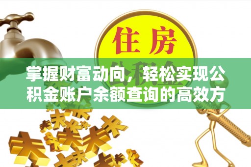 石峰掌握财富动向，轻松实现公积金账户余额查询的高效方式